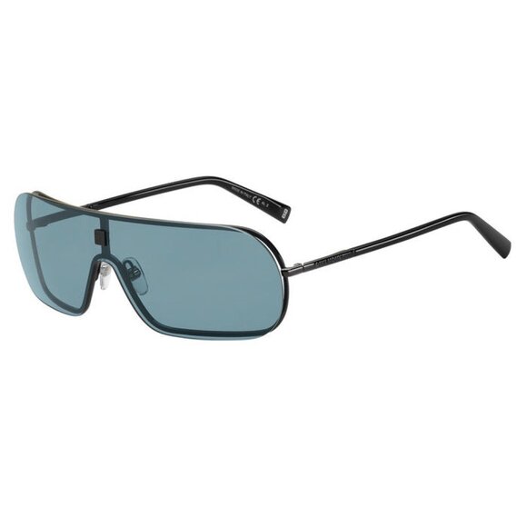NEW UNISEX GIVENCHY SUNGLASSES GIVENCHY GV7168/S 0MR8 KU BLACK BLUE EYEWEAR - Picture 1 of 3